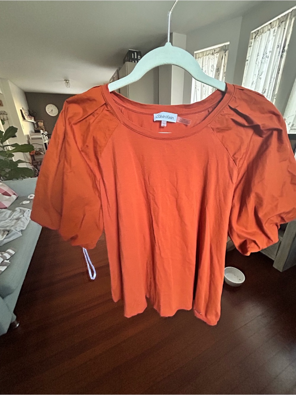 Calvin Klein Orange Short Sleeve Crewneck Tee